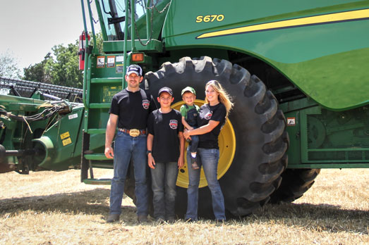 Wilfong family visits Kansas Harvester